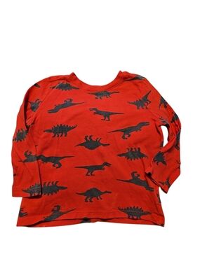 Kids Red Dinosaur Print Long Sleeve Tee Old Navy Size 3t